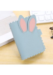 PU Leather 26 Men and Women Business Card Holder Rabbit Ear Business ID Card Holder Bag Bank Card Holder Card Holder Gift Card Holder