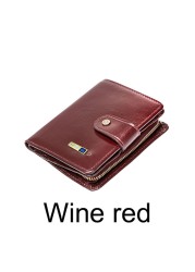 Bluetooth Smart Wallet Compatible Anti-lost Genuine Leather Men Wallets Card Holder Wallet Finder Gifts Free Engraving