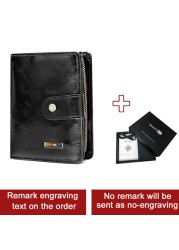 Bluetooth Smart Wallet Compatible Anti-lost Genuine Leather Men Wallets Card Holder Wallet Finder Gifts Free Engraving