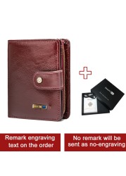 Bluetooth Smart Wallet Compatible Anti-lost Genuine Leather Men Wallets Card Holder Wallet Finder Gifts Free Engraving