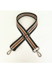 3.8cm Shoulder Strap Width 80~130cm Adjustment Belt Bag Vertical Stripe Design Contrast Color Bag Webbing Accessories