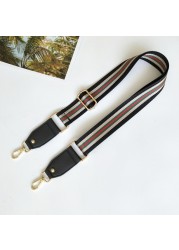 3.8cm Shoulder Strap Width 80~130cm Adjustment Belt Bag Vertical Stripe Design Contrast Color Bag Webbing Accessories