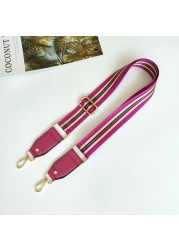 3.8cm Shoulder Strap Width 80~130cm Adjustment Belt Bag Vertical Stripe Design Contrast Color Bag Webbing Accessories