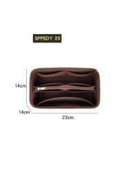 Felt Insert Bag Fit For Speedy 16 20 25 30 35 Women Bag Female Organizer For Cosmetic Pocket Mirror Keep Shape Improve Inner Space