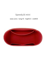 Felt Insert Bag Fit For Speedy 16 20 25 30 35 Women Bag Female Organizer For Cosmetic Pocket Mirror Keep Shape Improve Inner Space