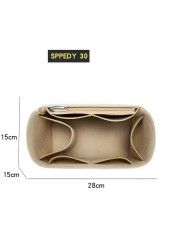 Felt Insert Bag Fit For Speedy 16 20 25 30 35 Women Bag Female Organizer For Cosmetic Pocket Mirror Keep Shape Improve Inner Space