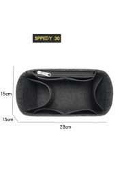 Felt Insert Bag Fit For Speedy 16 20 25 30 35 Women Bag Female Organizer For Cosmetic Pocket Mirror Keep Shape Improve Inner Space