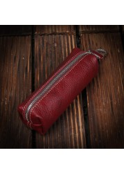 Fashion Genuine Cowhide Leather Key Bag for Men and Women High Quality Key Holder Small Business Key Case for Women Wallet