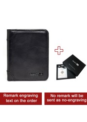 Genuine Leather Slim Wallets for Men and Women Short Credit Card Holders Coin Smart Bluetooth Wallet Man Card Holder Photo