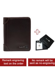 Genuine Leather Slim Wallets for Men and Women Short Credit Card Holders Coin Smart Bluetooth Wallet Man Card Holder Photo