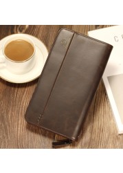 Men's Clutch Multifunction Creative Mobile Wallet Long Wallet Long Wallet Coin Passport Bag For Men Credit Card Holder