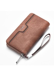 Men's Faux Leather Wallet Casual Pocket New Style Wallet Craft Design Card Holder Detachable Handbag for Men