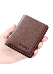 Men's Short Wallet Men Vertical Thin Wallet USD Driver's License Wallet Small Wallet
