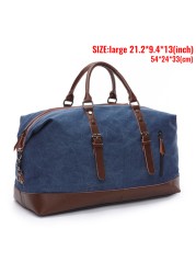 MARKROYAL Canvas Leather Men Travel Bags Carry On Luggage Bag Men Duffel Bag Handbag Large Travel Shopping Bag Weekend Bag Dropshipping