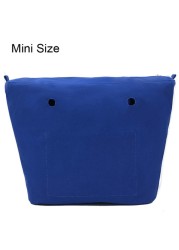 Classic Mini Size Waterproof Solid Canvas Insert Inner Liner Insert Zipper Pocket For Obag O Bag Silicone Handbag Bag