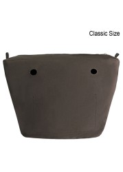 Classic Mini Size Waterproof Solid Canvas Insert Inner Liner Insert Zipper Pocket For Obag O Bag Silicone Handbag Bag