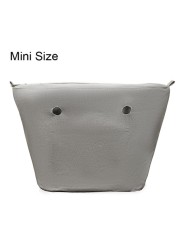 Classic Mini Size Waterproof Solid Canvas Insert Inner Liner Insert Zipper Pocket For Obag O Bag Silicone Handbag Bag