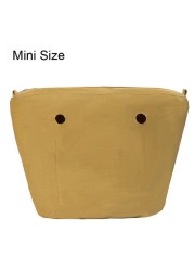 Classic Mini Size Waterproof Solid Canvas Insert Inner Liner Insert Zipper Pocket For Obag O Bag Silicone Handbag Bag