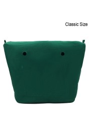 Classic Mini Size Waterproof Solid Canvas Insert Inner Liner Insert Zipper Pocket For Obag O Bag Silicone Handbag Bag