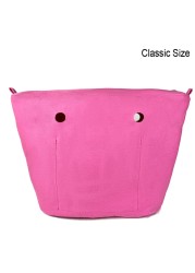 Classic Mini Size Waterproof Solid Canvas Insert Inner Liner Insert Zipper Pocket For Obag O Bag Silicone Handbag Bag