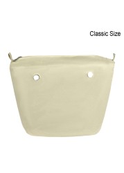 Classic Mini Size Waterproof Solid Canvas Insert Inner Liner Insert Zipper Pocket For Obag O Bag Silicone Handbag Bag