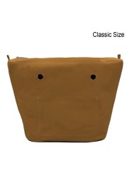 Classic Mini Size Waterproof Solid Canvas Insert Inner Liner Insert Zipper Pocket For Obag O Bag Silicone Handbag Bag