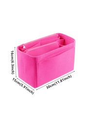 New Popular Women Makeup Organizer Felt Cloth Insert Bag Multifunction Travel Cosmetic Bag Girl Toiletry Storage Liner Bags