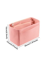 New Popular Women Makeup Organizer Felt Cloth Insert Bag Multifunction Travel Cosmetic Bag Girl Toiletry Storage Liner Bags