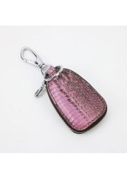 Customized Genuine Snake Leather Car Key Wallet Holder Men Luxury Car Key Ring Unisex Key Holder for Car