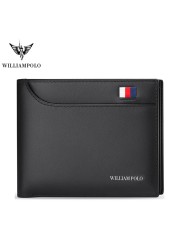 WilliamPOLO Men's Card Holder Genuine Leather Bifold, WilliamPOLO Men's Card Holder Genuine Leather Bifold