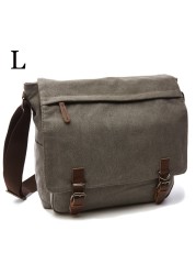 MARKROYAL - Men's Canvas Shoulder Bag, High Quality Laptop Shoulder Bag