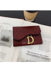 Small Wallets Fashion Brand Leather Wallet Women Ladies Card Bag For Women Clutch Women Female Purse Money Clip Purse Card Holder