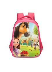 Girls Spirit Riding Casual Print Mochila Escolar School Backpack for Teenage Girls Nylon Waterproof Backpacks Female