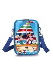 Disney 2022 new fashion girl shoulder messenger bag high quality cartoon girl mobile phone bag large capacity messenger bag