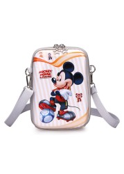 Disney 2022 new fashion girl shoulder messenger bag high quality cartoon girl mobile phone bag large capacity messenger bag