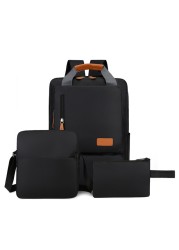 Men's 3-Sets Large Capacity Business Laptop Backpack Teenagers Schoolbags Travel Sports Casual School Bags Pack For Male Female