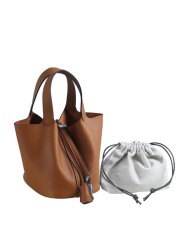 bags for women 2021 designer genuine leather luxury cowhide shoulder bucket bag classic daily hand bag elegant lady handbag