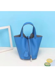 bags for women 2021 designer genuine leather luxury cowhide shoulder bucket bag classic daily hand bag elegant lady handbag