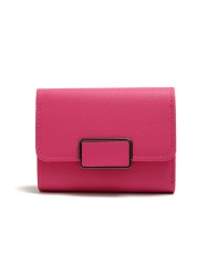 New Arrival Luxury Designer Korean Style Short Small Women Leather Wallet Card Holder Small Purse Female Bag 2022 Fashion