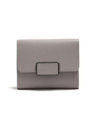 New Arrival Luxury Designer Korean Style Short Small Women Leather Wallet Card Holder Small Purse Female Bag 2022 Fashion