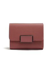 New Arrival Luxury Designer Korean Style Short Small Women Leather Wallet Card Holder Small Purse Female Bag 2022 Fashion