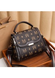 Ladies' style shoulder bag fashion wild wide shoulder strap handbag European and American retro printing messenger bag