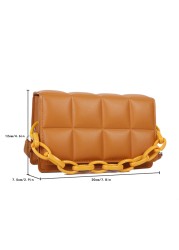 Women Shoulder Bags Fashion PU Leather Underarm Bags Pure Color All-Match Lattice Style Shopping Bags Designer Clutch