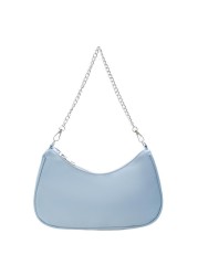 Fashion Women Purses Ladies Handbags 2021 Solid Color Casual Armpit Bag Female Chain Shoulder Pouch Nylon Top Handle Bags Hot