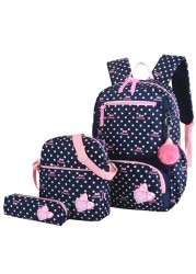 3pcs/set Printing School Bags Backpacks Schoolbag Fashion Kids Lovely Backpack for Children School Bag for Girls School Bag Student Mochila