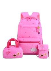 3pcs/set Printing School Bags Backpacks Schoolbag Fashion Kids Lovely Backpack for Children School Bag for Girls School Bag Student Mochila