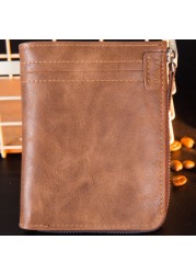 RFID Theft Protection Coin Bag Zipper Men Wallets Brand Man Wallet Male Money Purses Wallets Men Wal