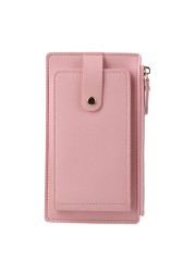 Fashion Women Solid Color Credit Card ID Card Multiple Slot Card Holder Ladies Casual PU Leather Small Coin Purse Pocket Wallet