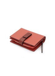 Genuine Leather Wallet For Women Large Capacity Genuine Leather Bifold Wallet Ladies Zipper Wallets Female Monederos Para Mujer