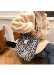 Women Corduroy Handbag New Fashion Floral Printing Large Capacity Canavs Shoulder Bag 2022 Summer Ladies Shopping Messenger Bag